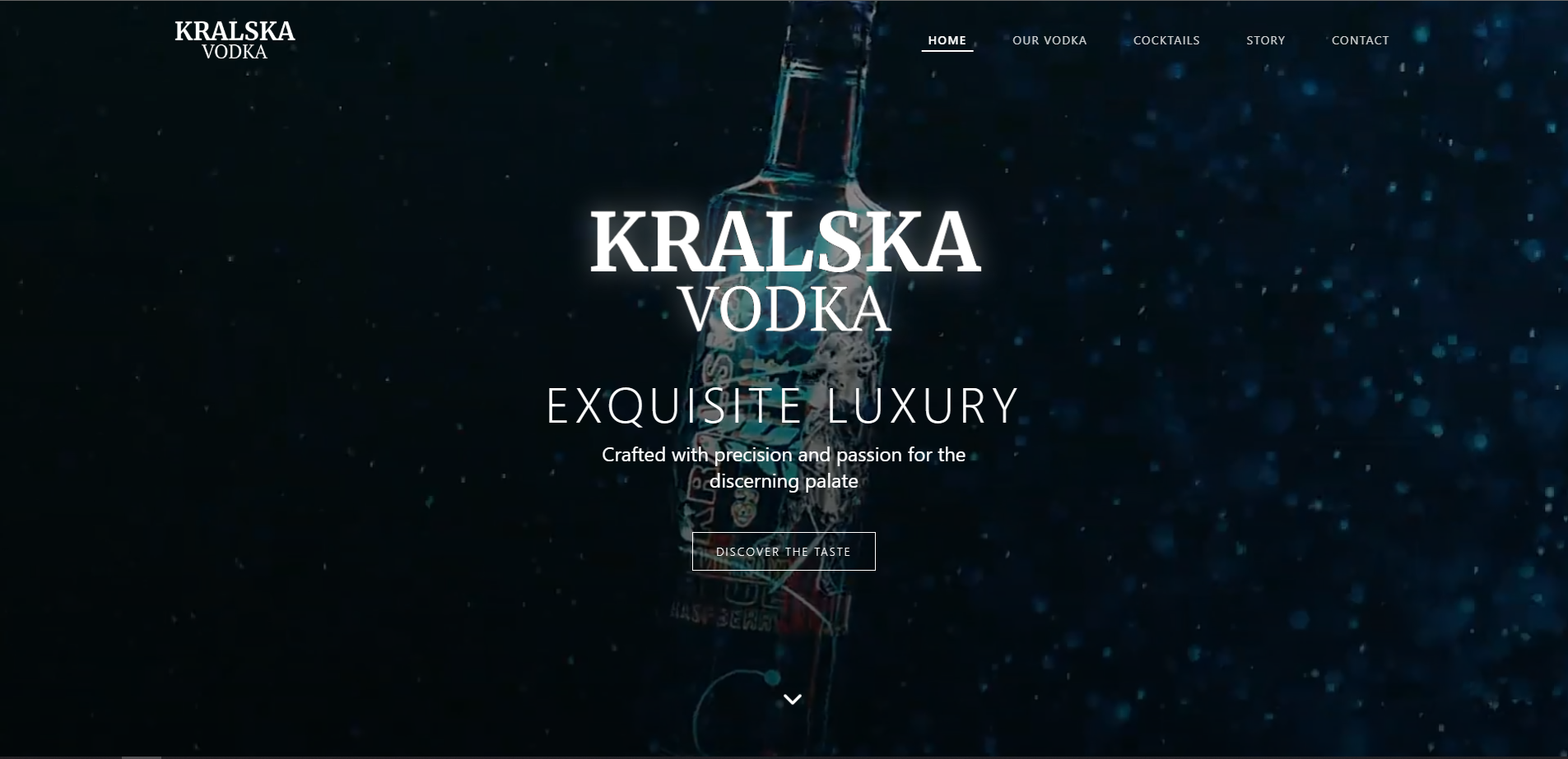 Screenshot of Kralska Vodka project